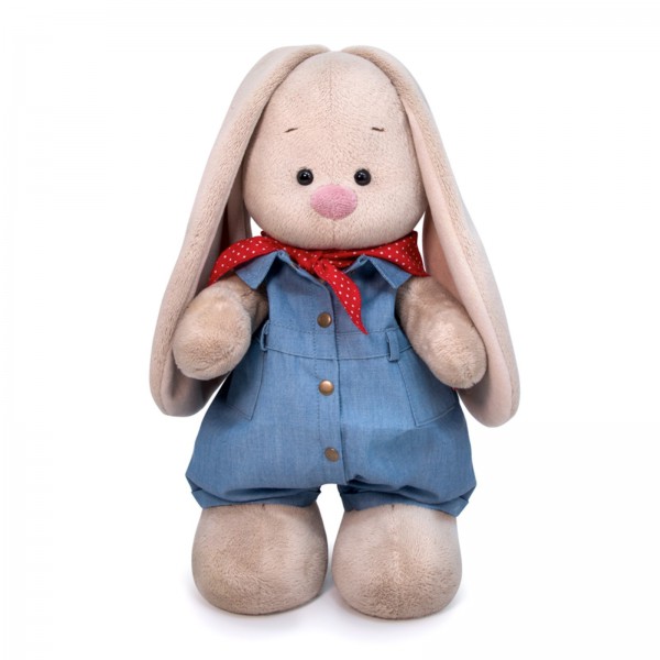 Зайка Ми в джинсовом комбинезоне 25 см фото