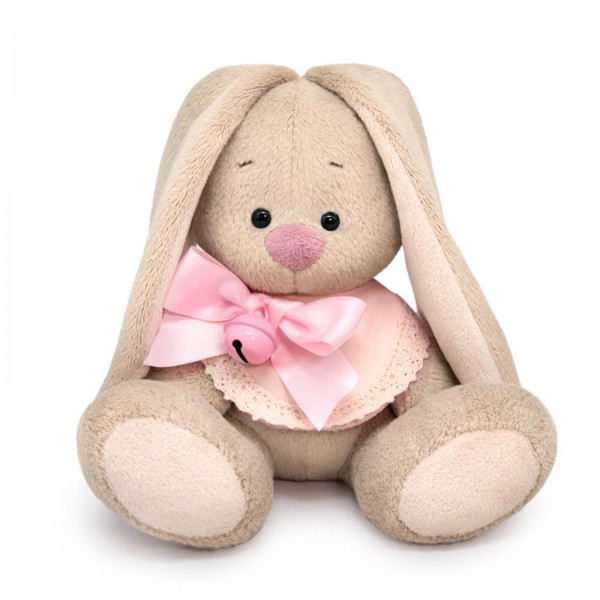 Зайка Ми в слюнявчике с бубенчиком 15 см фото