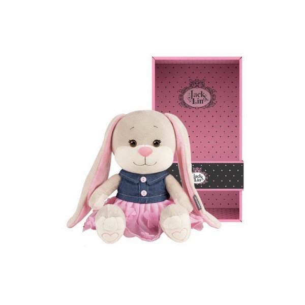 Зайка Лин в джинсовом платье 25 см фото 2