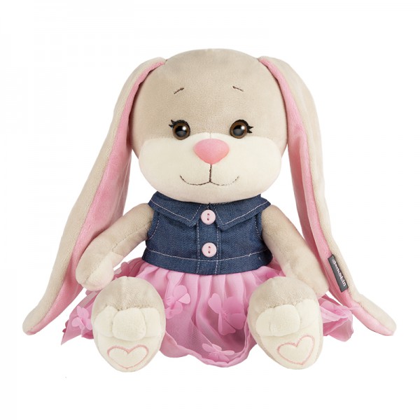 Зайка Лин в джинсовом платье 25 см фото 1