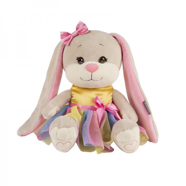 Зайка Лин в радужном платье 25 см фото 1