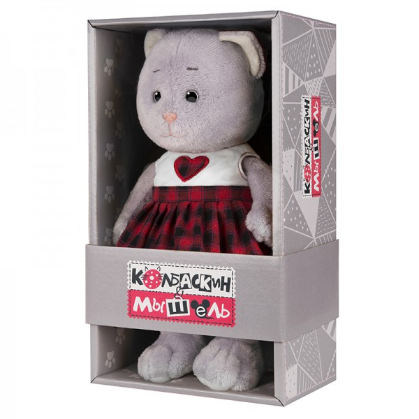 Мышель в клетчатой юбке 25 см фото 2