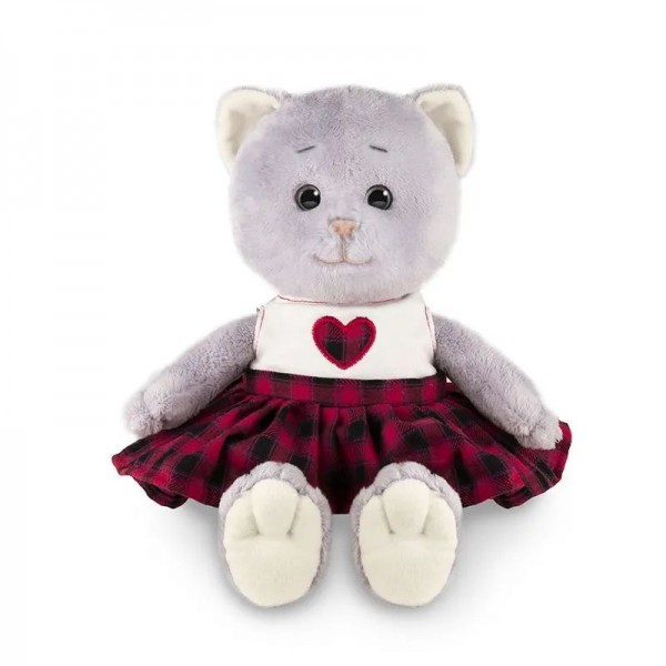 Мышель в клетчатой юбке 25 см фото 1