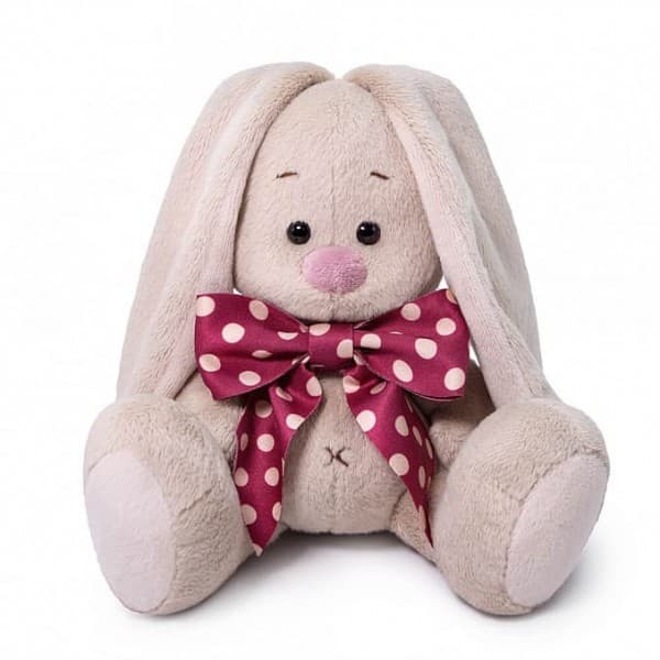 Зайка Ми в бордовом банте фото