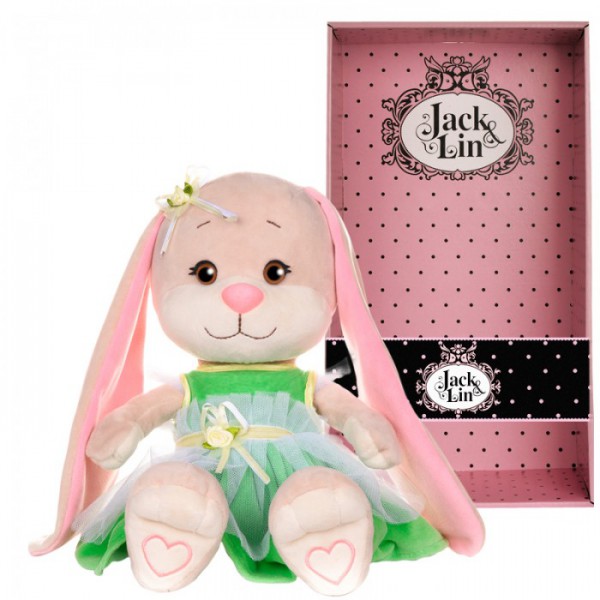 Зайка Лин в зеленом платье 25 см фото 2