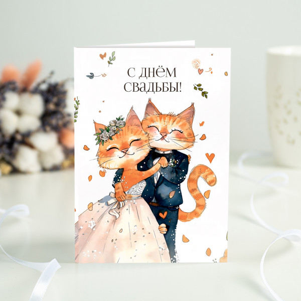 Открытка 4 шоколадки "С днем свадьбы" фото