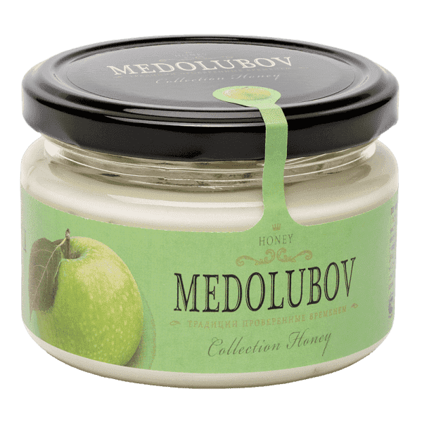 Крем-мёд Медолюбов с яблоком, 250 мл фото