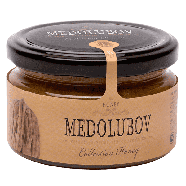 Крем-мёд Медолюбов с грецким орехом, 250 мл фото