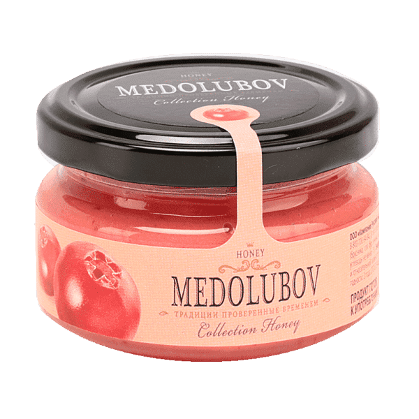 Крем-мёд Медолюбов с брусникой, 250 мл фото