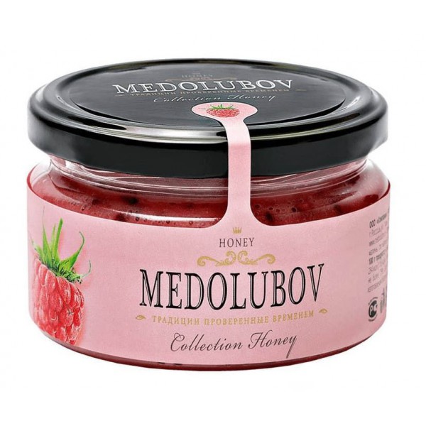 Крем-мёд Медолюбов с малиной, 250 мл фото