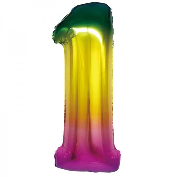 Цифра "1" радуга 34" / 88 см фото