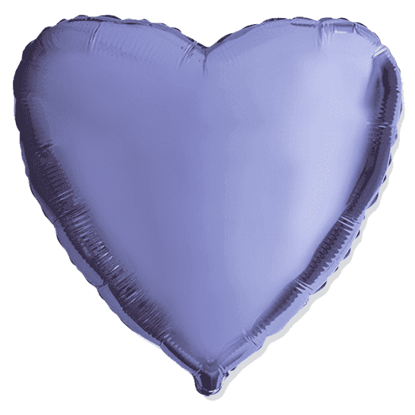 Сердце Сиреневое 18" / 48 см фото