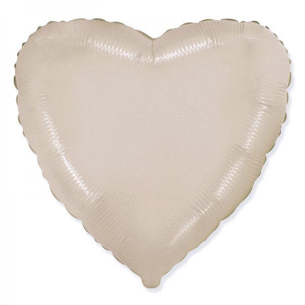 Сердце Кремовый 18" / 48 см фото