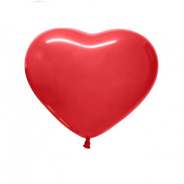 Латексный шар без рисунка "Сердце" 11"/28 см + гелий + Hi-Float* фото