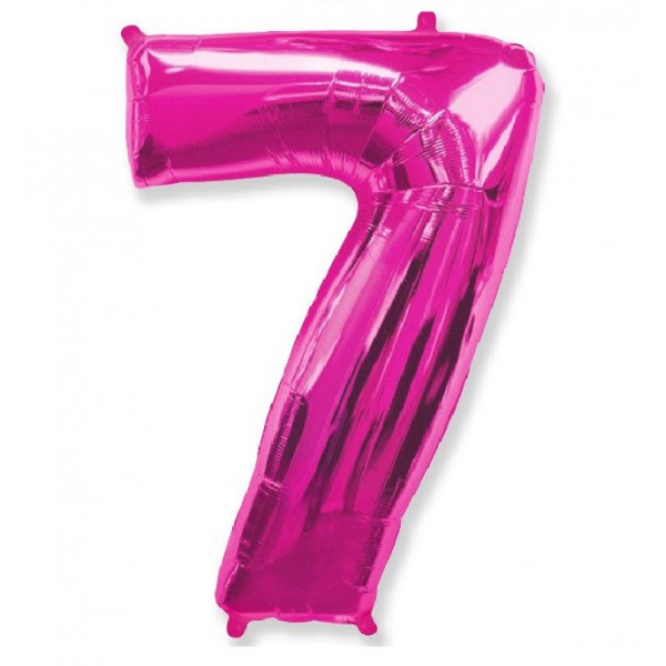 Цифра "7" фуксия 40" / 102 см фото
