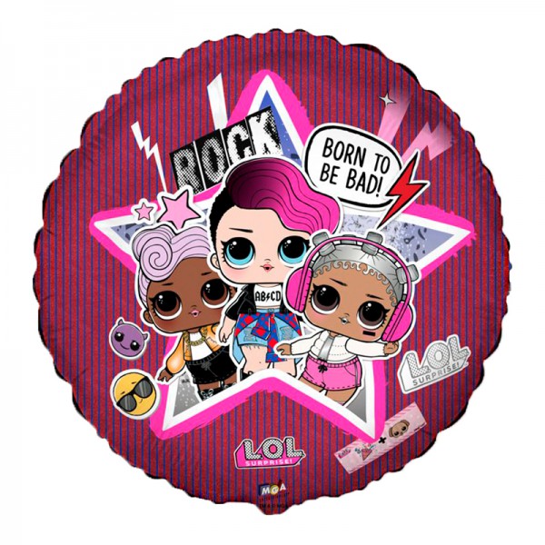 Куклы ЛОЛ Рок-звезда, фольгированный шар 18"/46 см фото