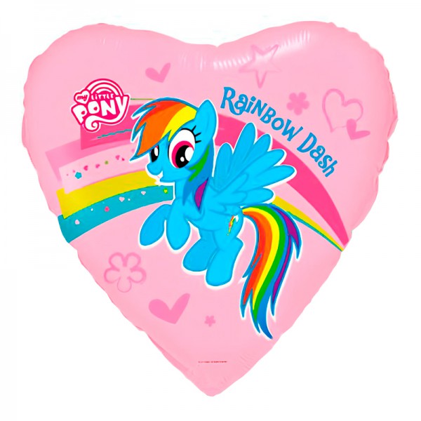 Пони Радуга, фольгированный шар 18"/46 см фото