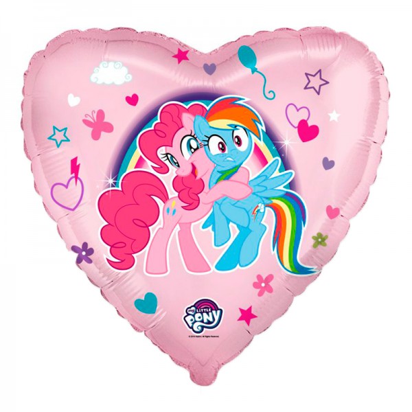 Пони подружки, фольгированный шар 18"/46 см фото