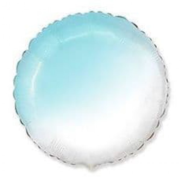 Круг Бело-голубой градиент 18"/46 см фото