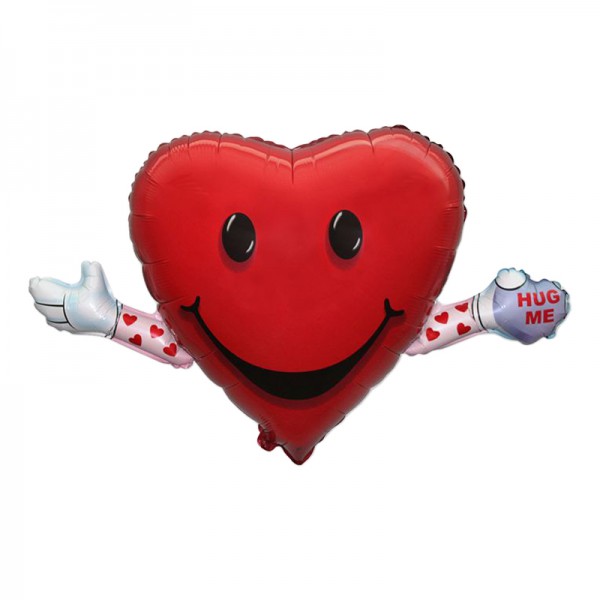 Сердечко Обними меня, фольгированный шар 41"/104 см фото