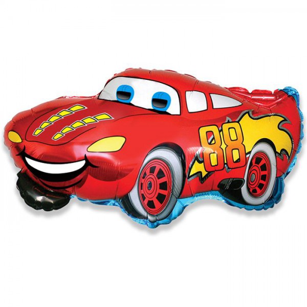 Веселый гонщик, фольгированный шар 32"/81 см фото