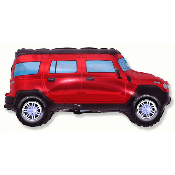 Внедорожник (красный), фольгированный шар 33"/84 см фото