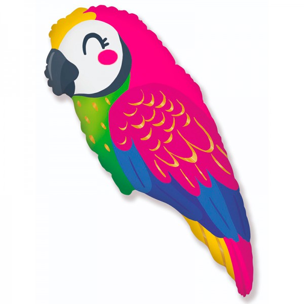 Попугай, фольгированный шар 35"/89 см фото