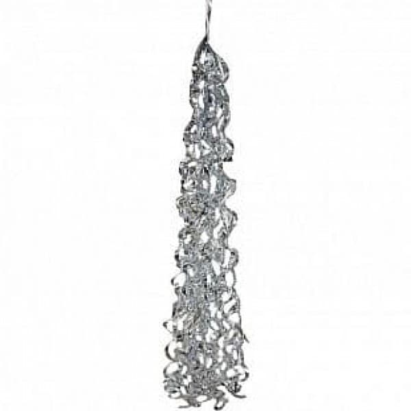 Тассел. Хвост для шара фольгированный Серебряный фото