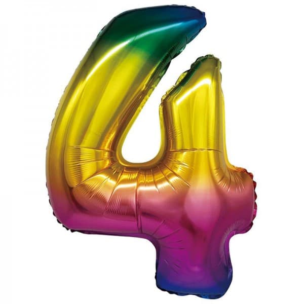 Цифра "4" радуга 34" / 88 см фото
