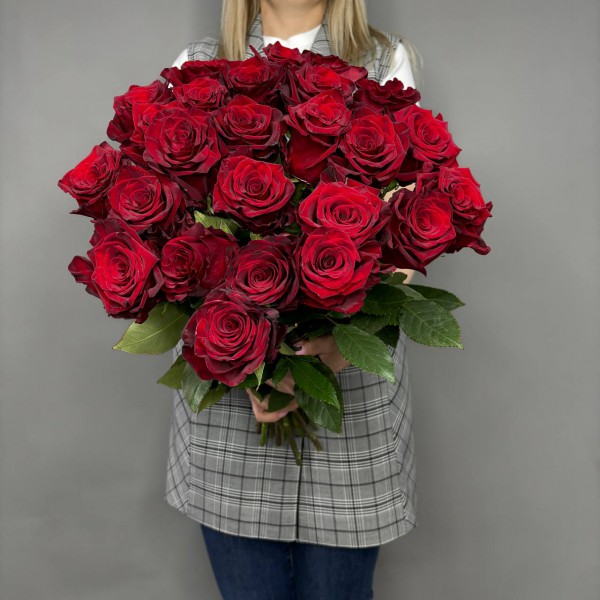 Букет из 25 красных роз фото 3