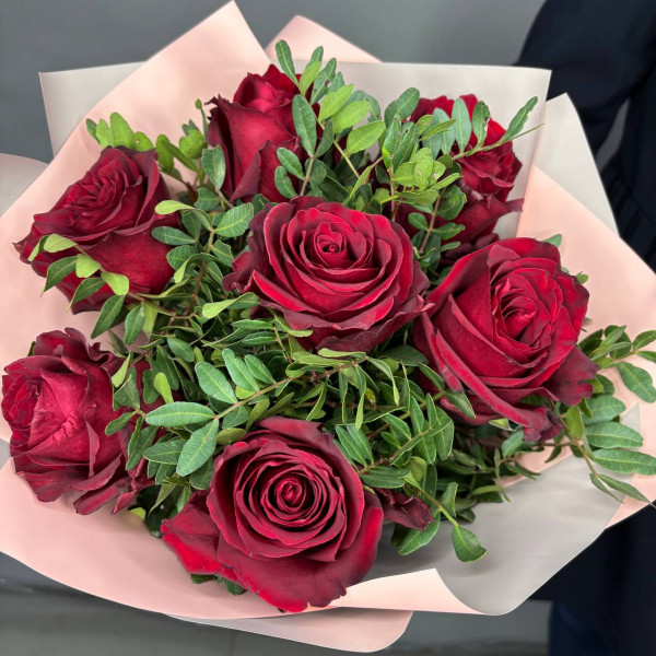 Букет из 7 красных роз фото 3