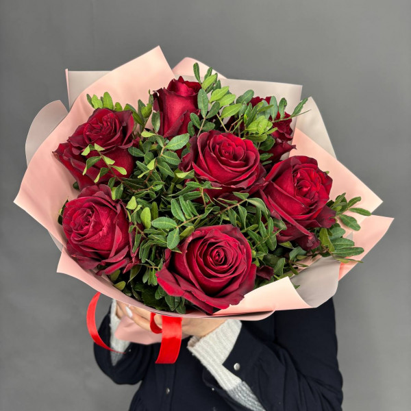 Букет из 7 красных роз фото 2
