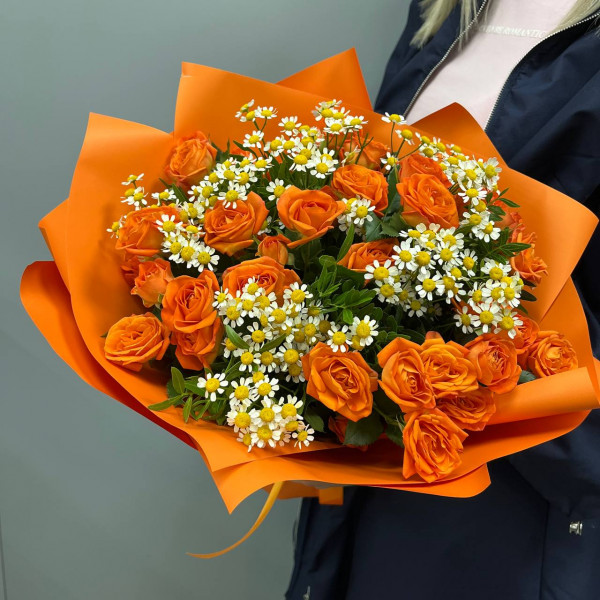 Букет «Оранжевый сюрприз» фото 1
