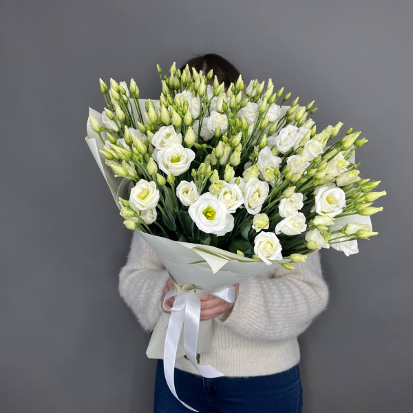 Букет из 15 белых эустом фото 1