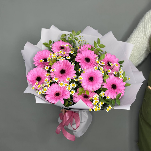 Букет «Особый случай» с герберами фото 1