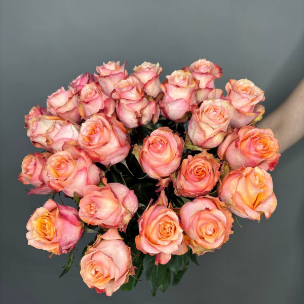 Букет из 25 оранжевых роз фото 3