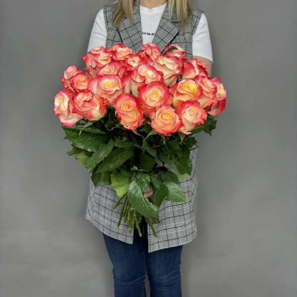 Букет из 25 нежно-розовой розы фото 2