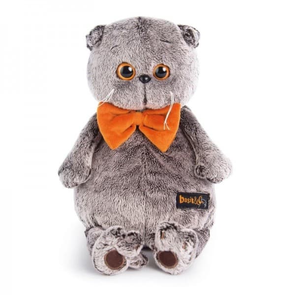 Басик в рыжем бархатном банте 22 см фото 1