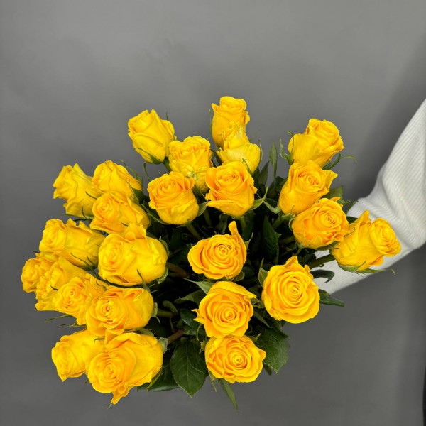 Букет из 25 желтых роз фото 2