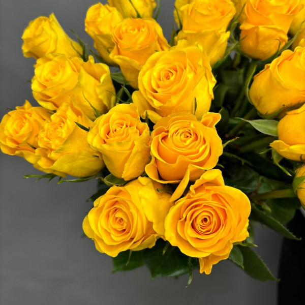Букет из 25 желтых роз фото 3