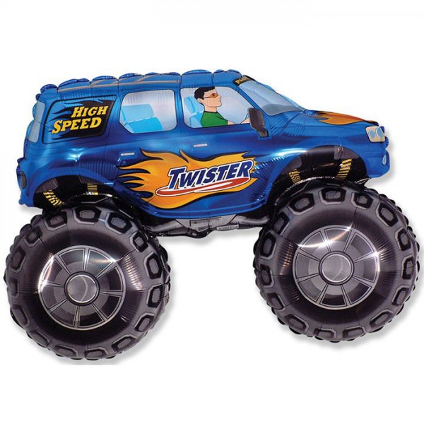 Большой внедорожник (синий), фольгированный шар 38"/96 см фото