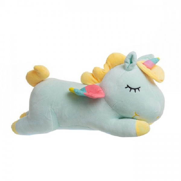 Единорог радужные крылья лежит 30 см МИКС фото 1