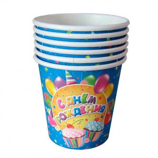 Стаканы "С Днем Рождения" Сладости фото
