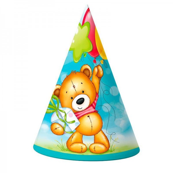 Колпаки "С Днем рождения" Милый Мишка фото