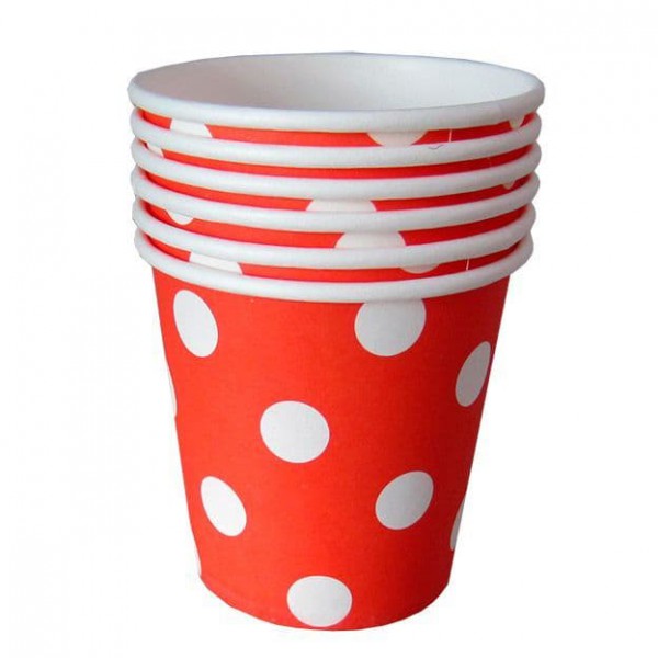 Стаканы "Горох. Белый на Красном" фото