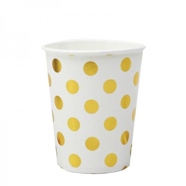 Стаканы "Горох. Золотой на белом" фото