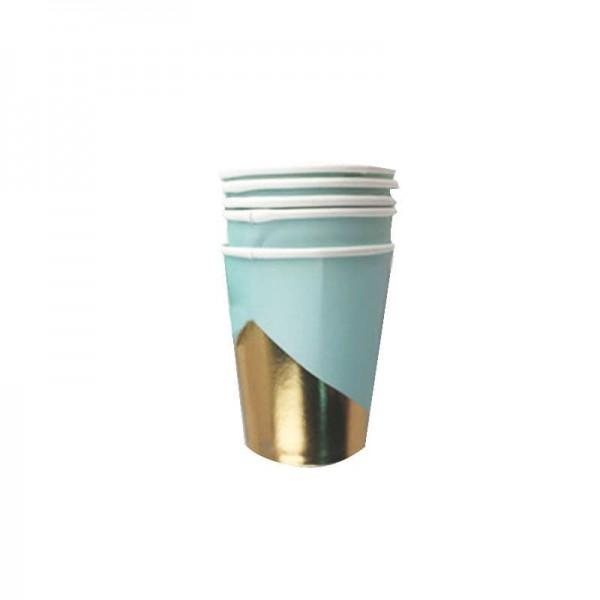 Стаканы Мятные с золотом фото