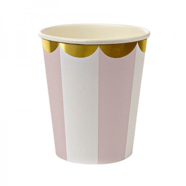 Стаканы "Полоски" Нежно-розовые фото