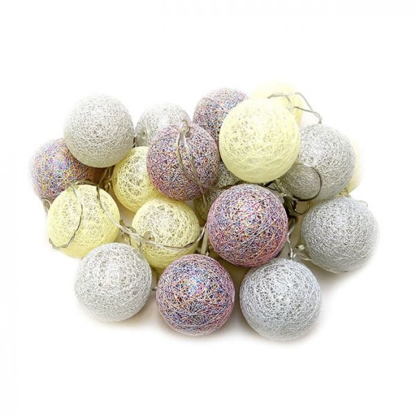 Гирлянда "Хлопковый шар" / 20 led розовое золото фото 1