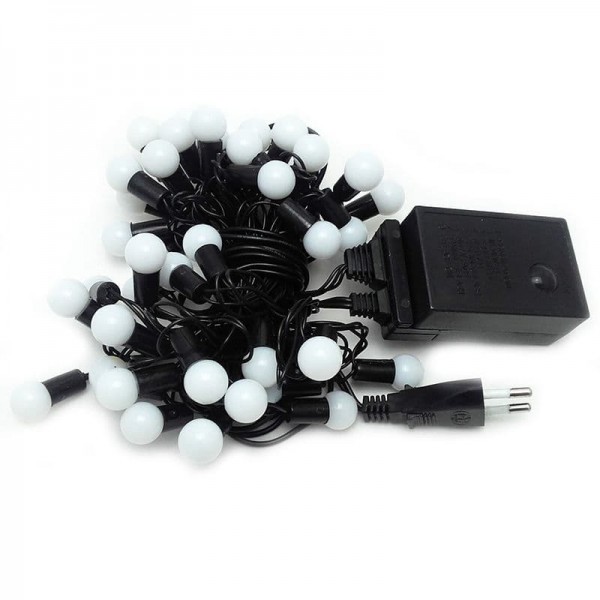 Гирлянда с насадкой "Шарики 1,6 см" Сине-белая / 40 led фото 1